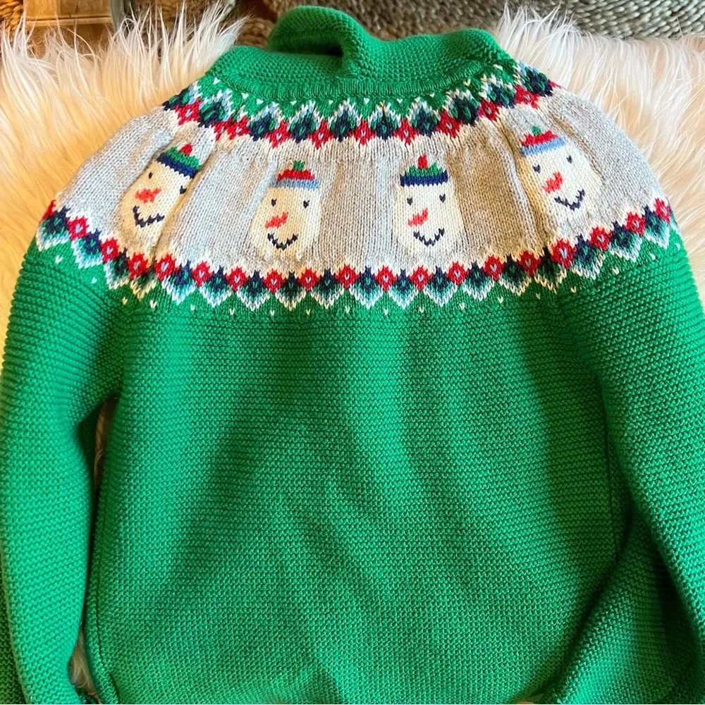 3 Mini Baby Boden Christmas Snowman Sweater Corduroy Pant Snow Bib Pants 3-4Y - Picture 4 of 15